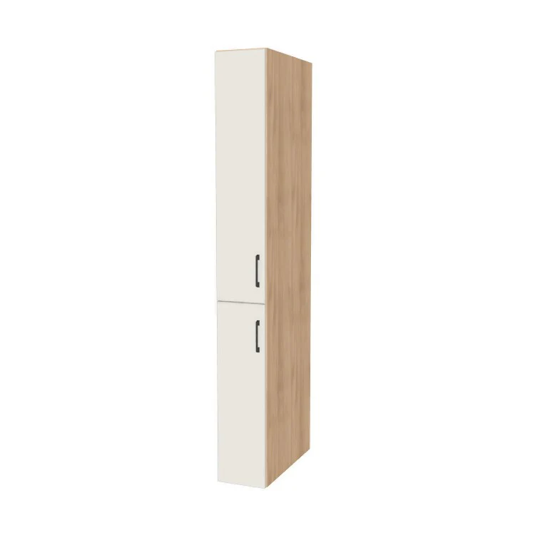 10" Wide Tall Pantry Cabinet - (Hardrock Maple Melamine Boxes - Flat Panel Doors) 24 D