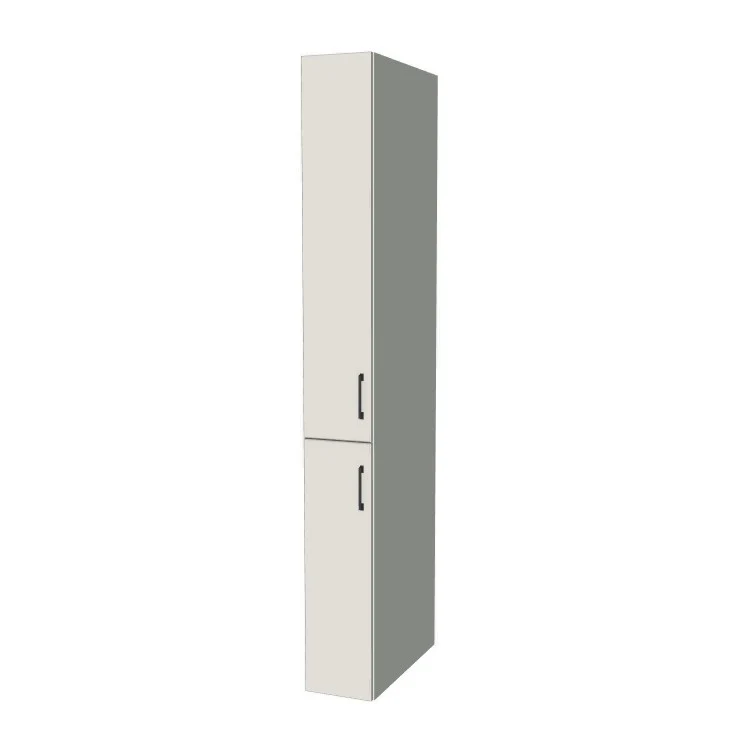 10" Wide Tall Pantry Cabinet - (White Melamine Boxes - Flat Panel Doors) 24 D