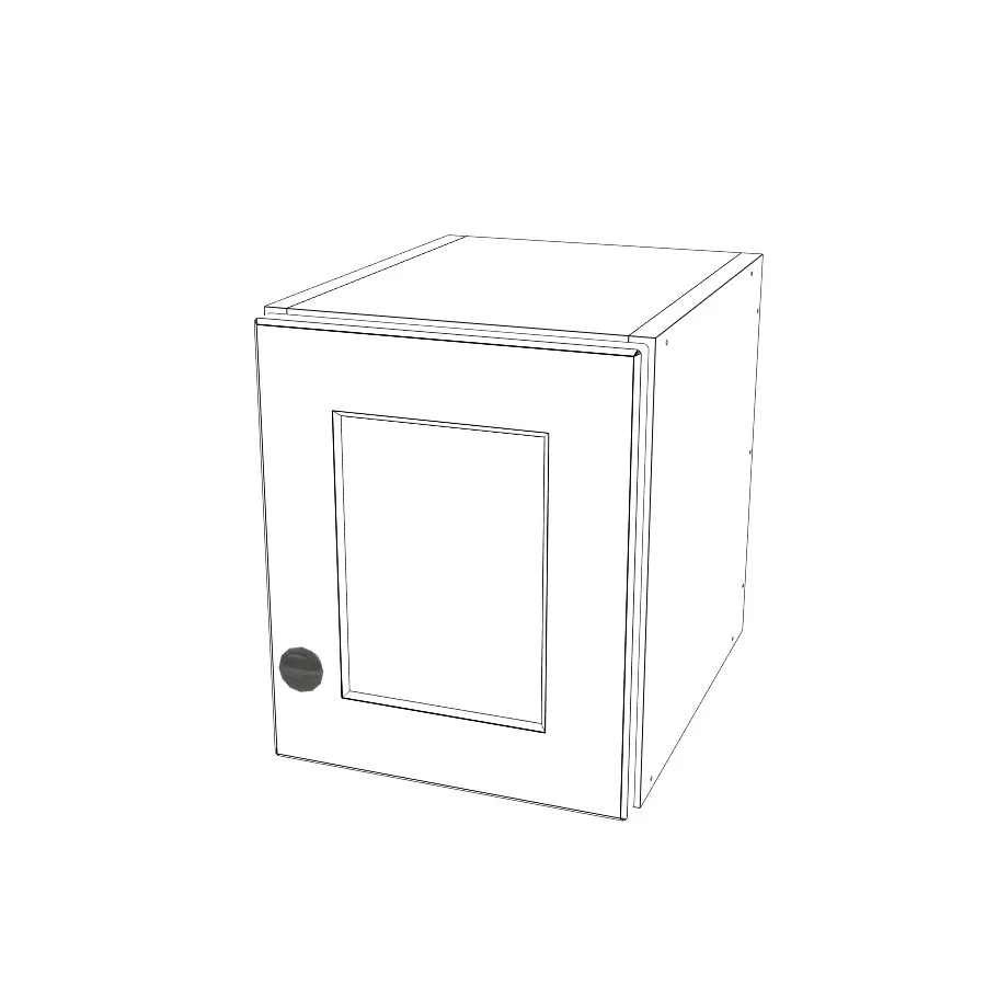 10" Wide x 12" High Wall Cabinet - (White Melamine Cabinets - Painted Doors)