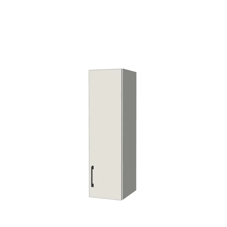10" Wide x 36" High Wall Cabinet - (White Melamine Boxes - Flat Panel Doors)