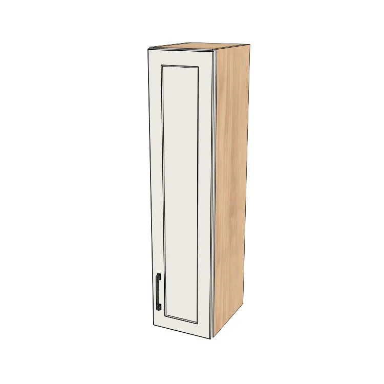 10" Wide x 42" High Wall Cabinet - (Hardrock Maple Melamine Boxes - Painted Doors)