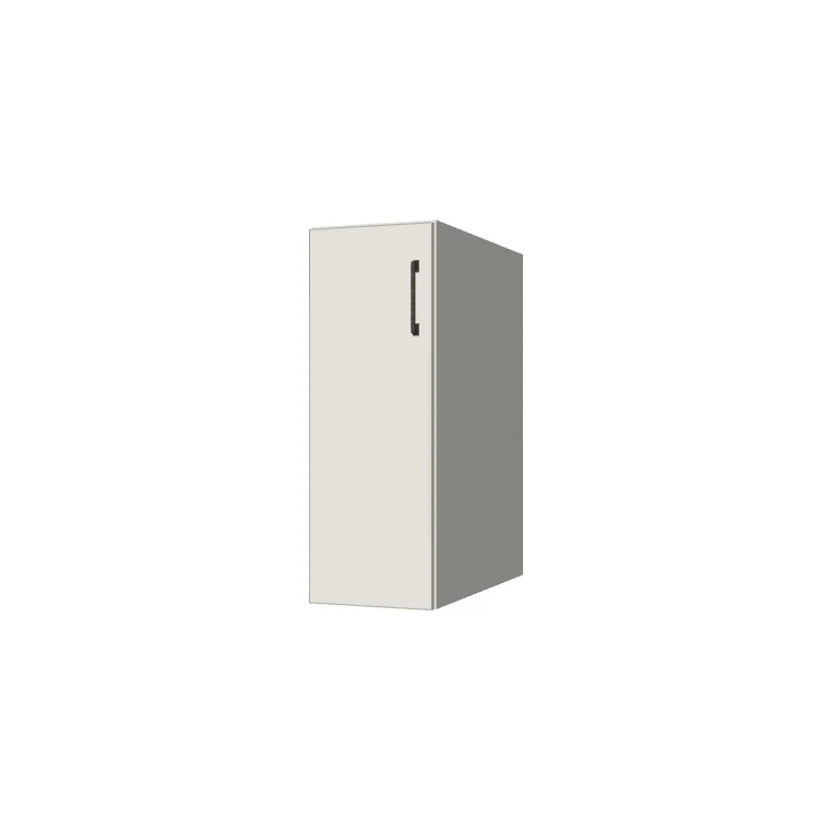 11" Wide Base Cabinet - (White Melamine Boxes - Flat Panel Doors)