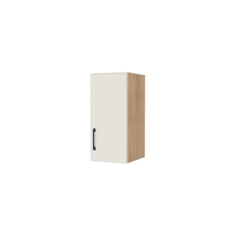 11" Wide x 24" High Wall Cabinet - (Hardrock Maple Melamine Boxes - Flat Panel Doors)