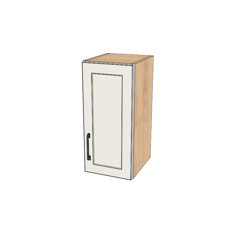 11" Wide x 24" High Wall Cabinet - (Hardrock Maple Melamine Boxes - Painted Doors)