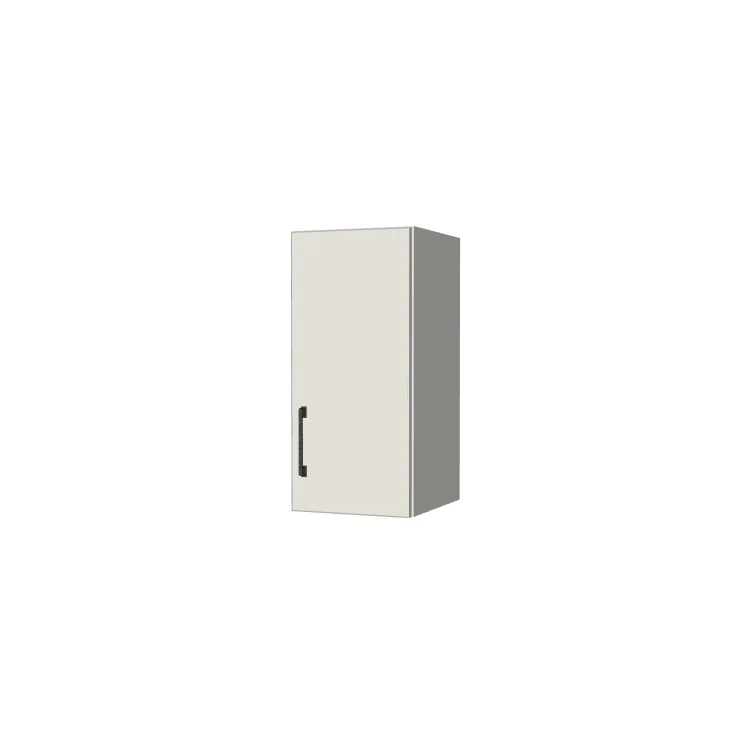 11" Wide x 24" High Wall Cabinet - (White Melamine Boxes - Flat Panel Doors)