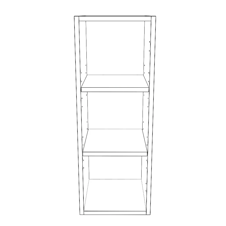 11" Wide x 30" High Wall Cabinet - Painted Doors - Image 2
