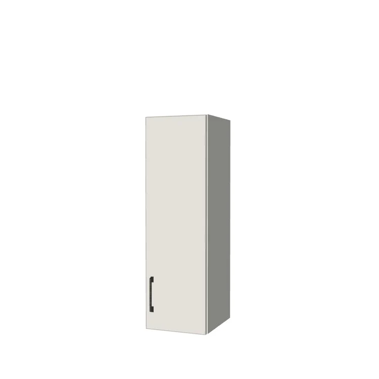 11" Wide x 36" High Wall Cabinet - (White Melamine Boxes - Flat Panel Doors)