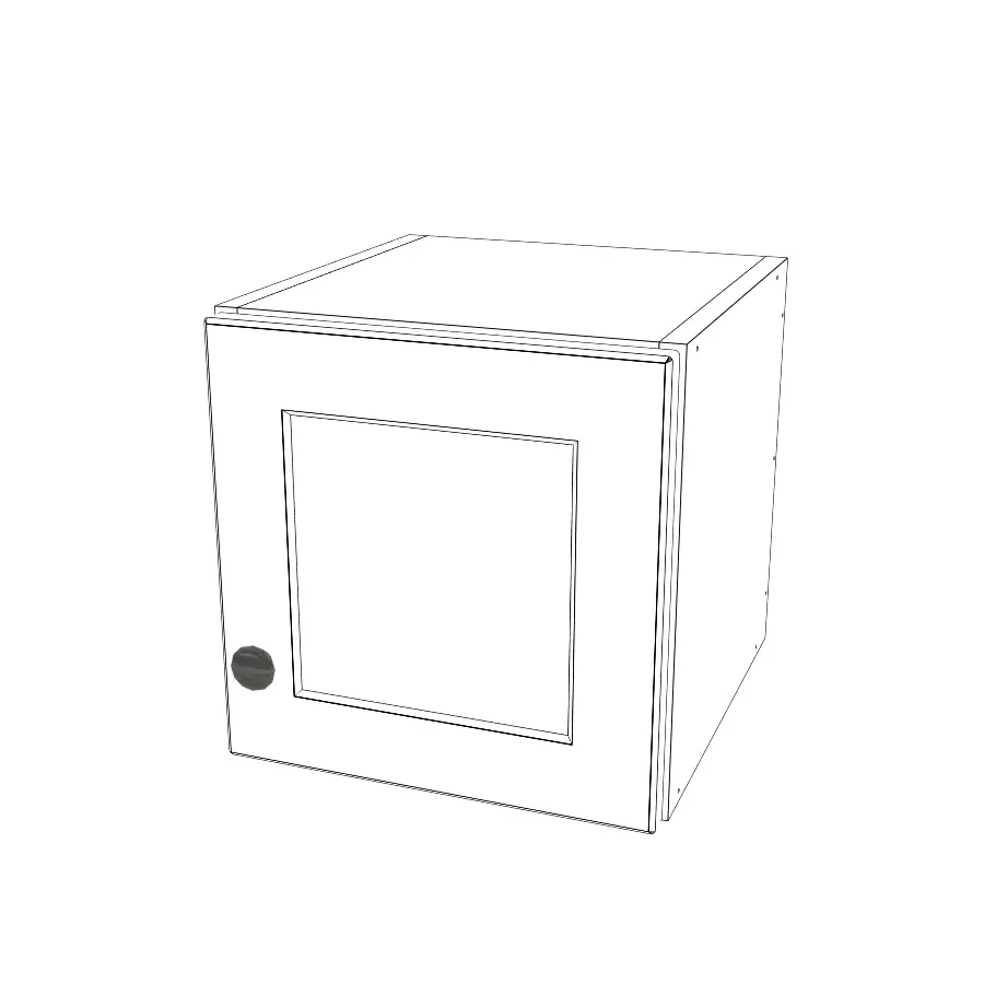 12" Wide x 12" High Wall Cabinet - (White Melamine Cabinets - Thermofoil Doors)
