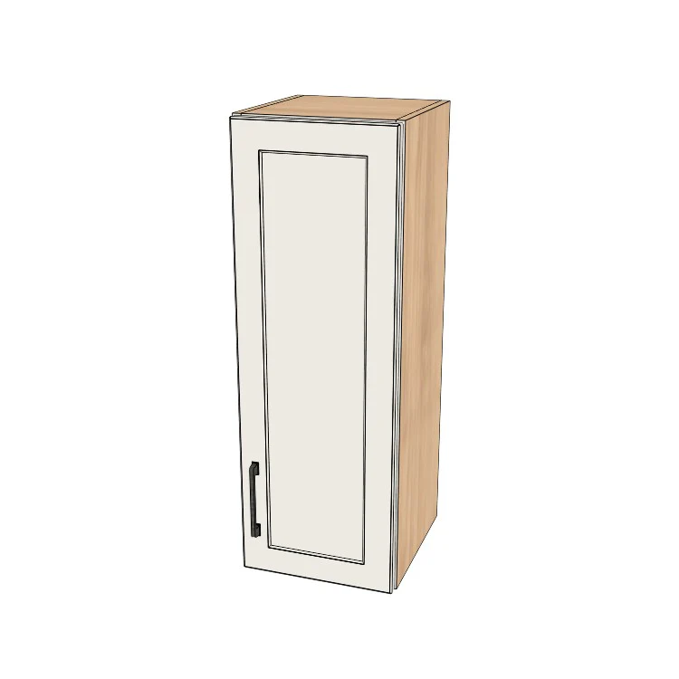 12" Wide x 34" High Wall Cabinet - (Hardrock Maple Melamine Boxes - Thermofoil Doors)
