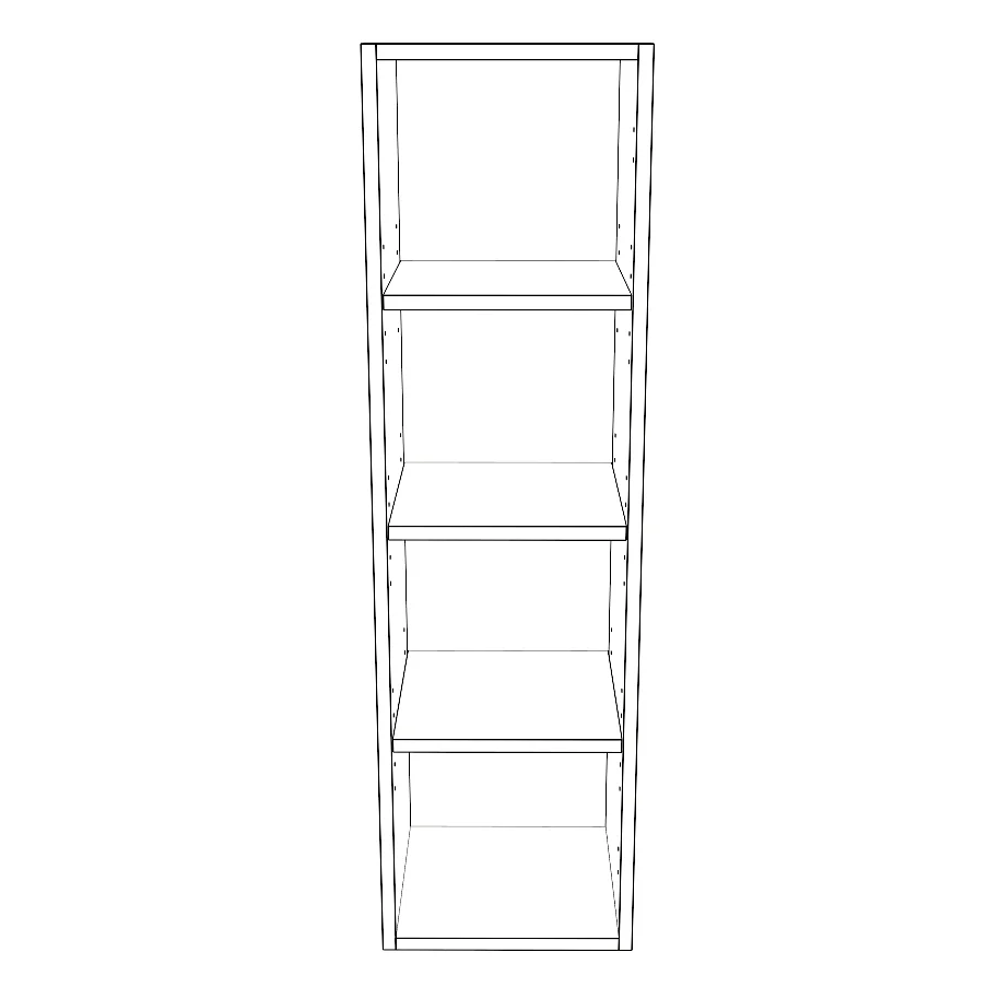 12" Wide x 42" High Wall Cabinet - Thermofoil Doors - Image 2