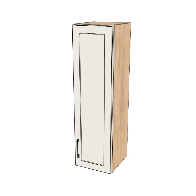 12" Wide x 42" High Wall Cabinet - (Hardrock Maple Melamine Boxes - Thermofoil Doors)