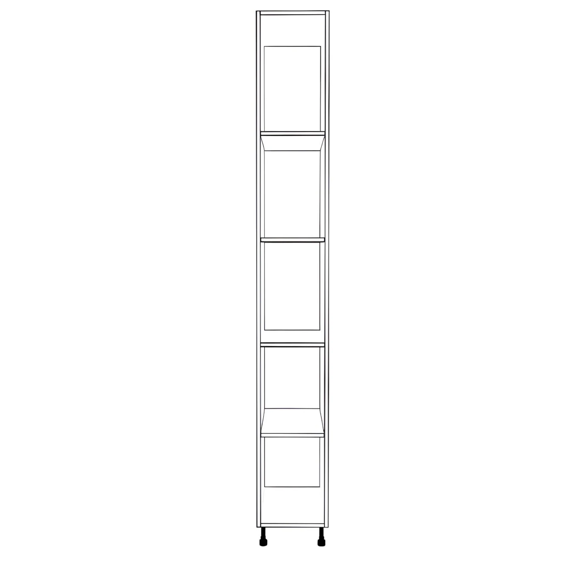 13" Wide Tall Pantry Cabinet - Painted Doors - Image 2