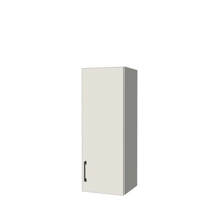 13" Wide x 36" High Wall Cabinet - (White Melamine Boxes - Flat Panel Doors)