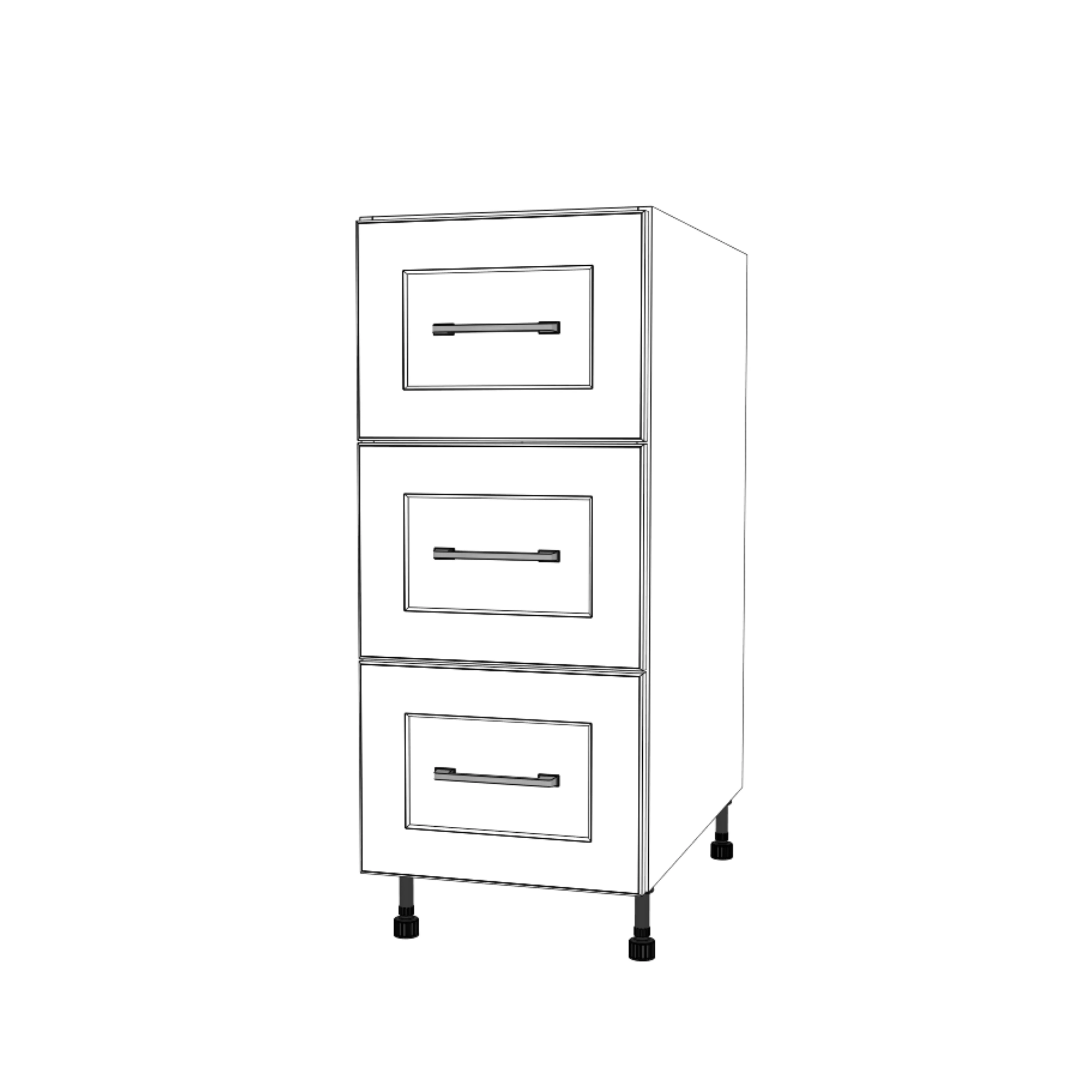 14" Wide Drawer Cabinet - Thermofoil Doors - Image 4