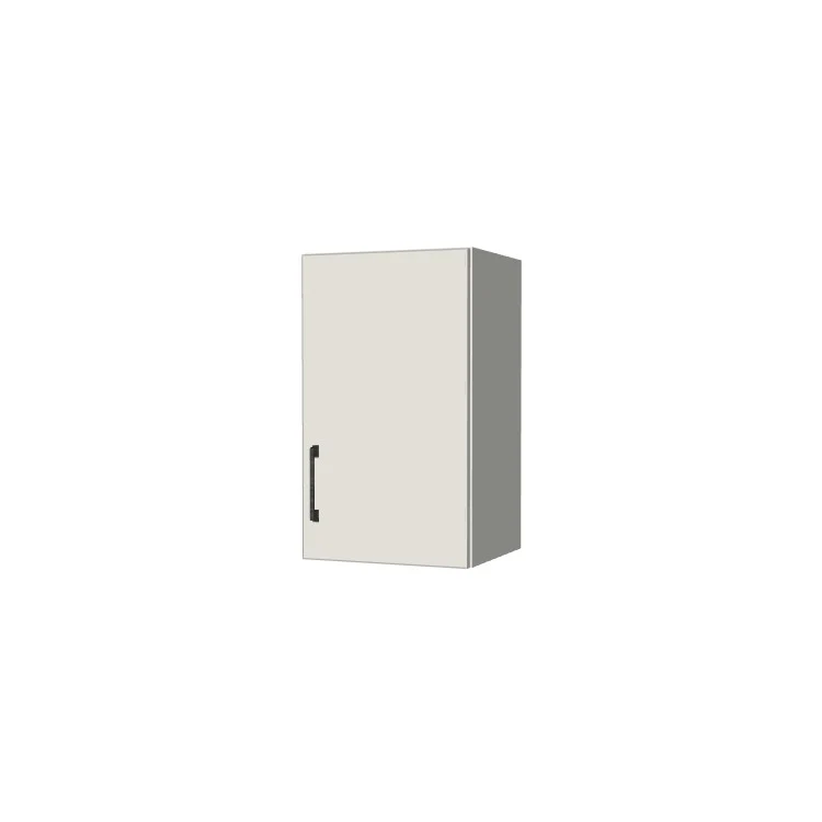 14" Wide x 24" High Wall Cabinet - (White Melamine Boxes - Flat Panel Doors)