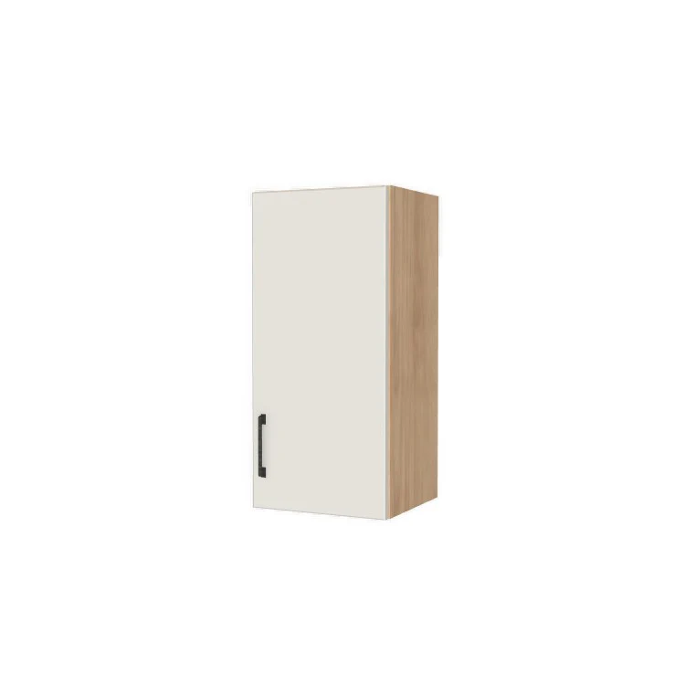 14" Wide x 30" High Wall Cabinet - (Hardrock Maple Melamine Boxes - Flat Panel Doors)