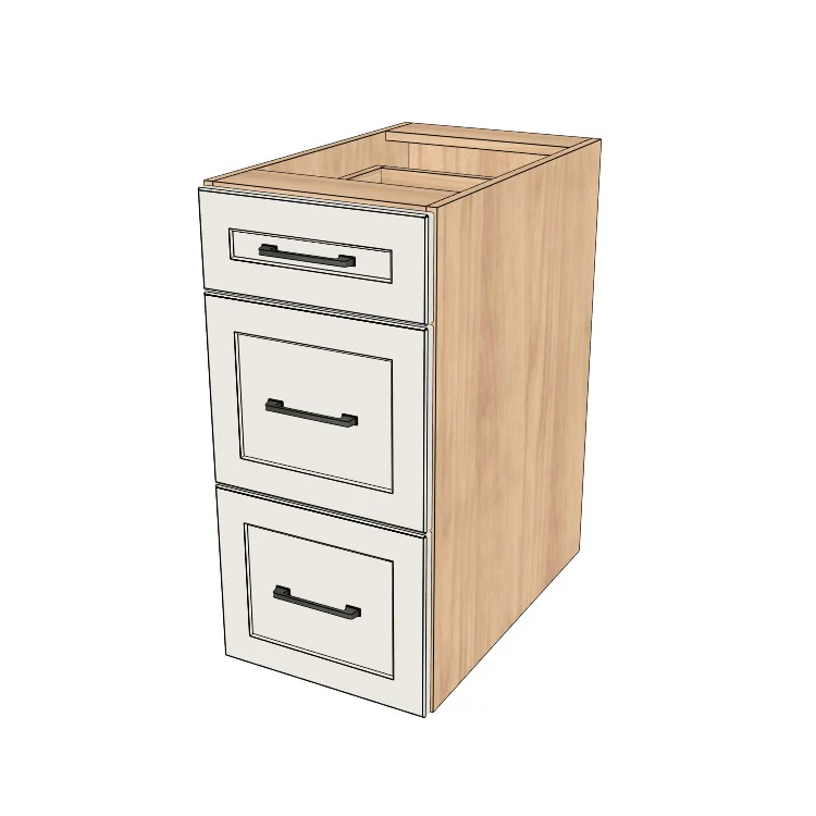 15" Wide Drawer Cabinet - (Ply Wood Boxes - Painted Doors)