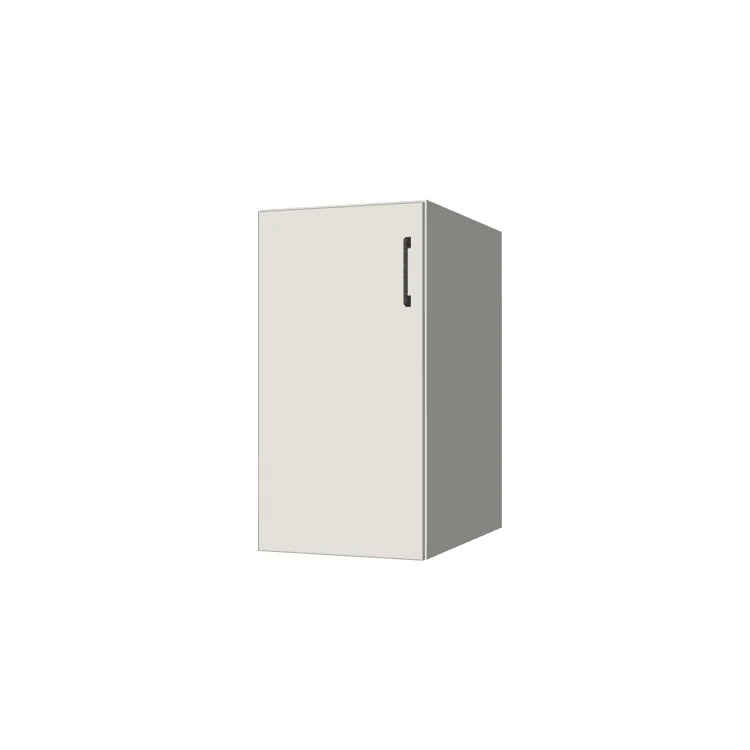 16" Wide Base Cabinet - (White Melamine Boxes - Flat Panel Doors)