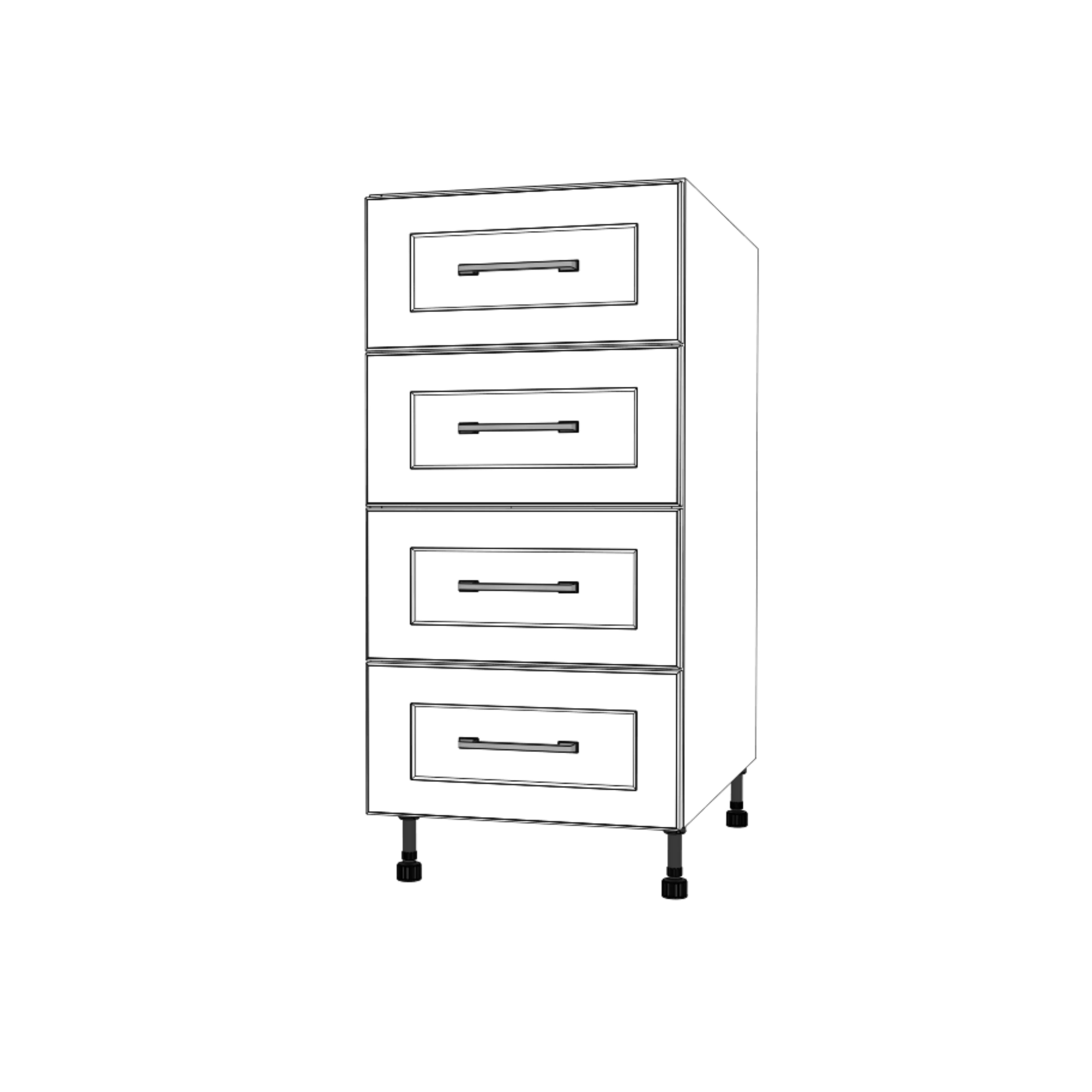 16" Wide Drawer Cabinet - Thermofoil Doors - Image 3
