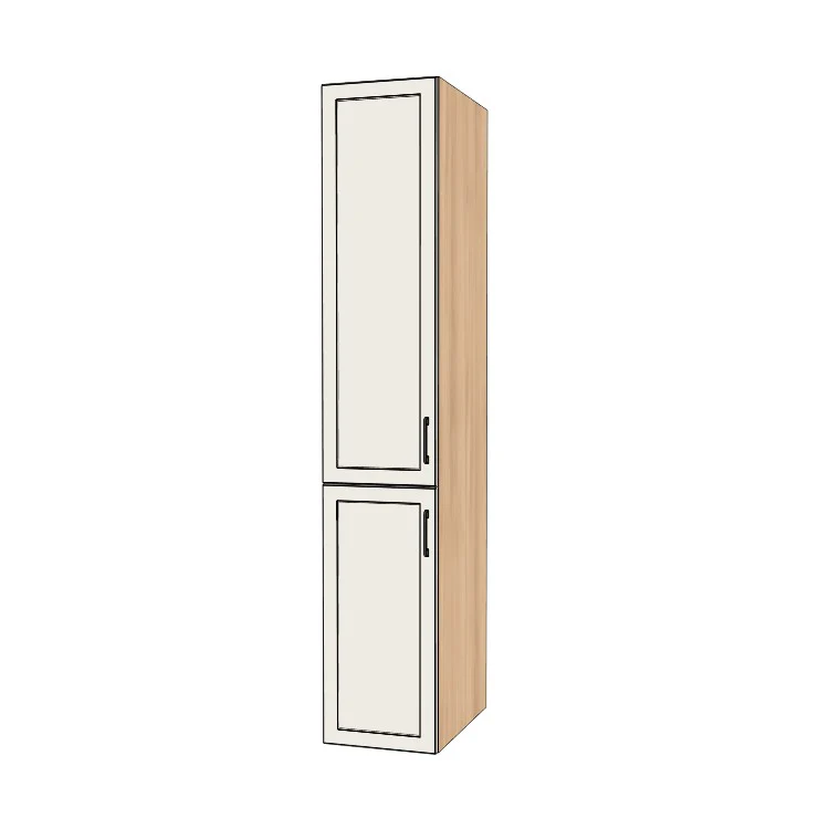 16" Wide Tall Pantry Cabinet - (Hardrock Maple Melamine Boxes - Thermofoil Doors) 24 D