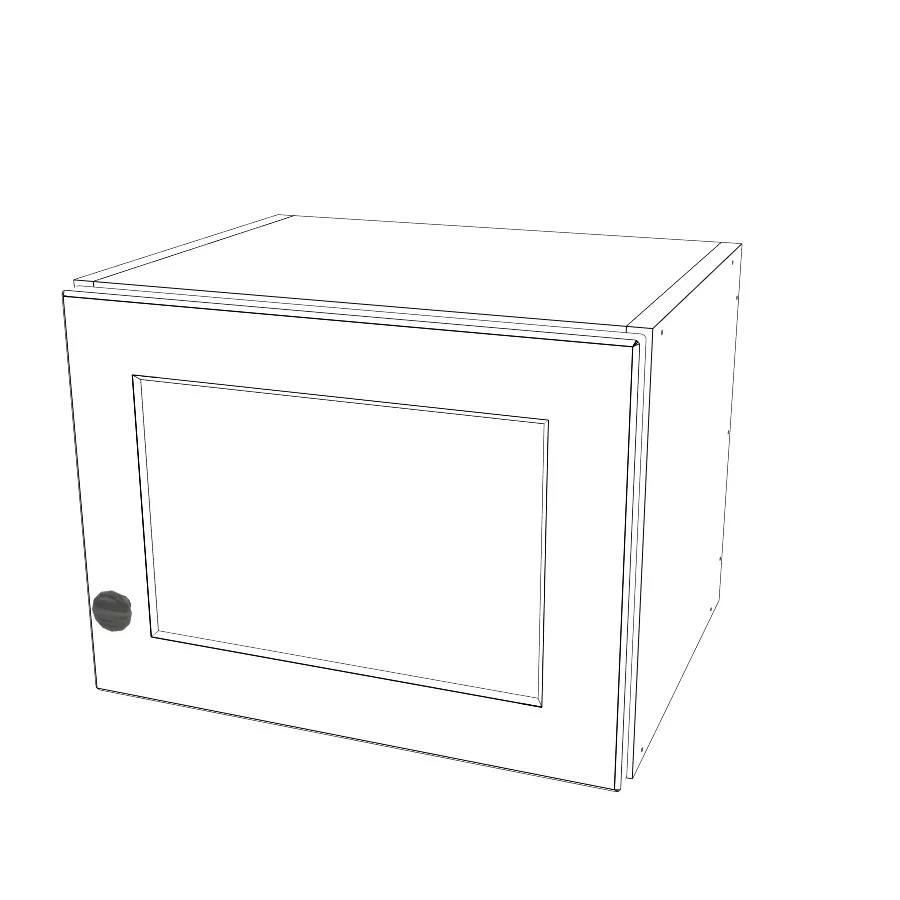 16" Wide x 12" High Wall Cabinet - (White Melamine Cabinets - Thermofoil Doors)