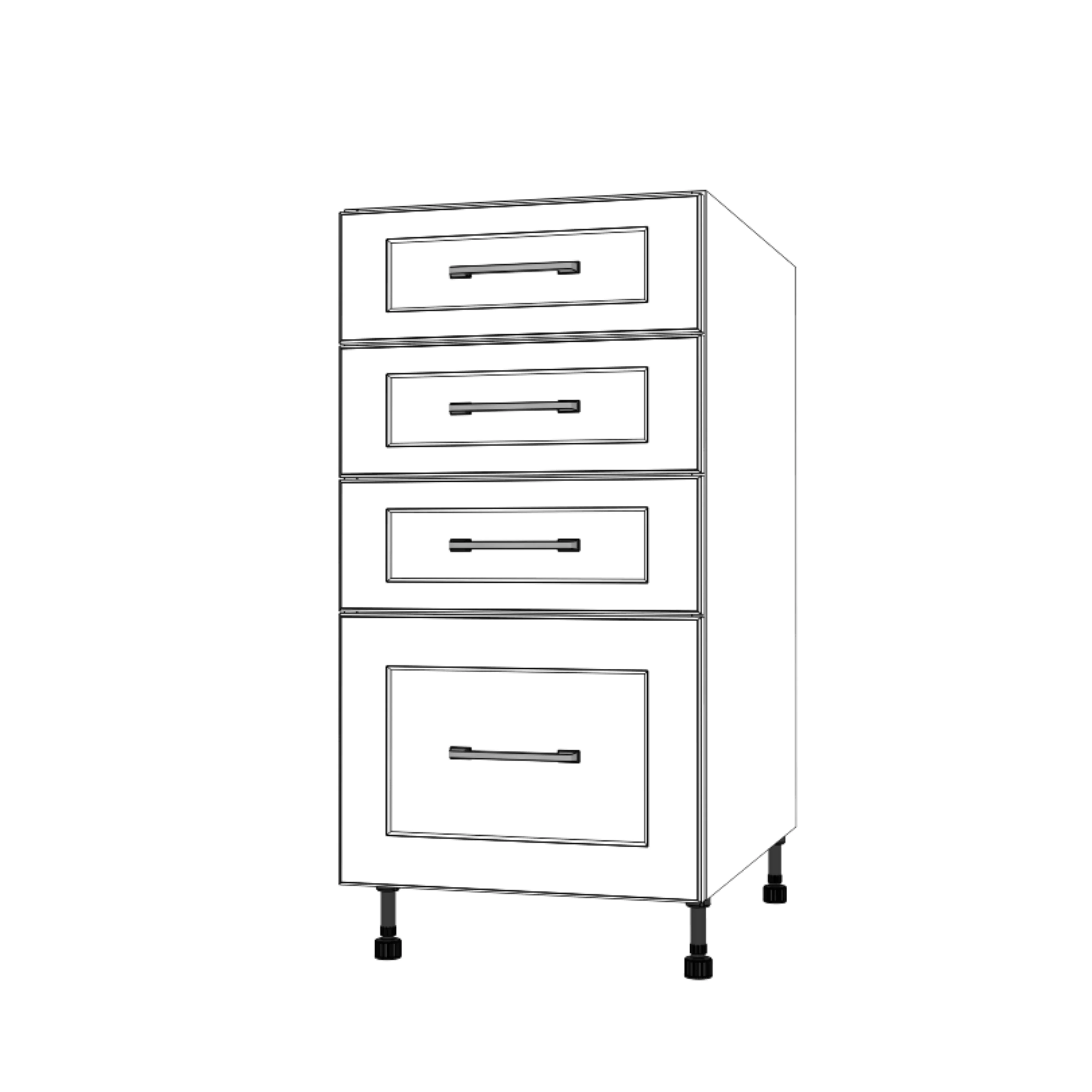 17" Wide Drawer Cabinet - Thermofoil Doors - Image 2