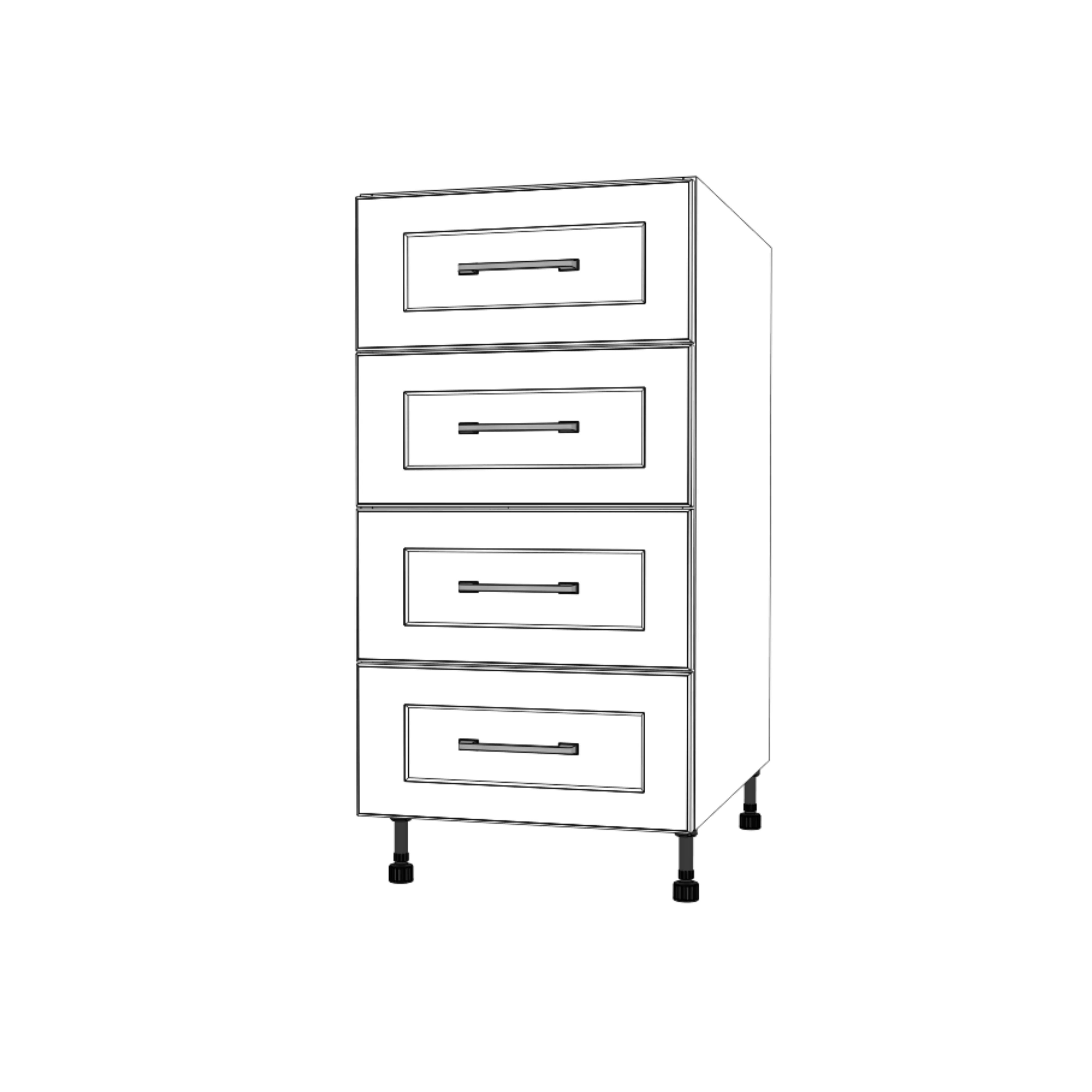 17" Wide Drawer Cabinet - Thermofoil Doors - Image 3