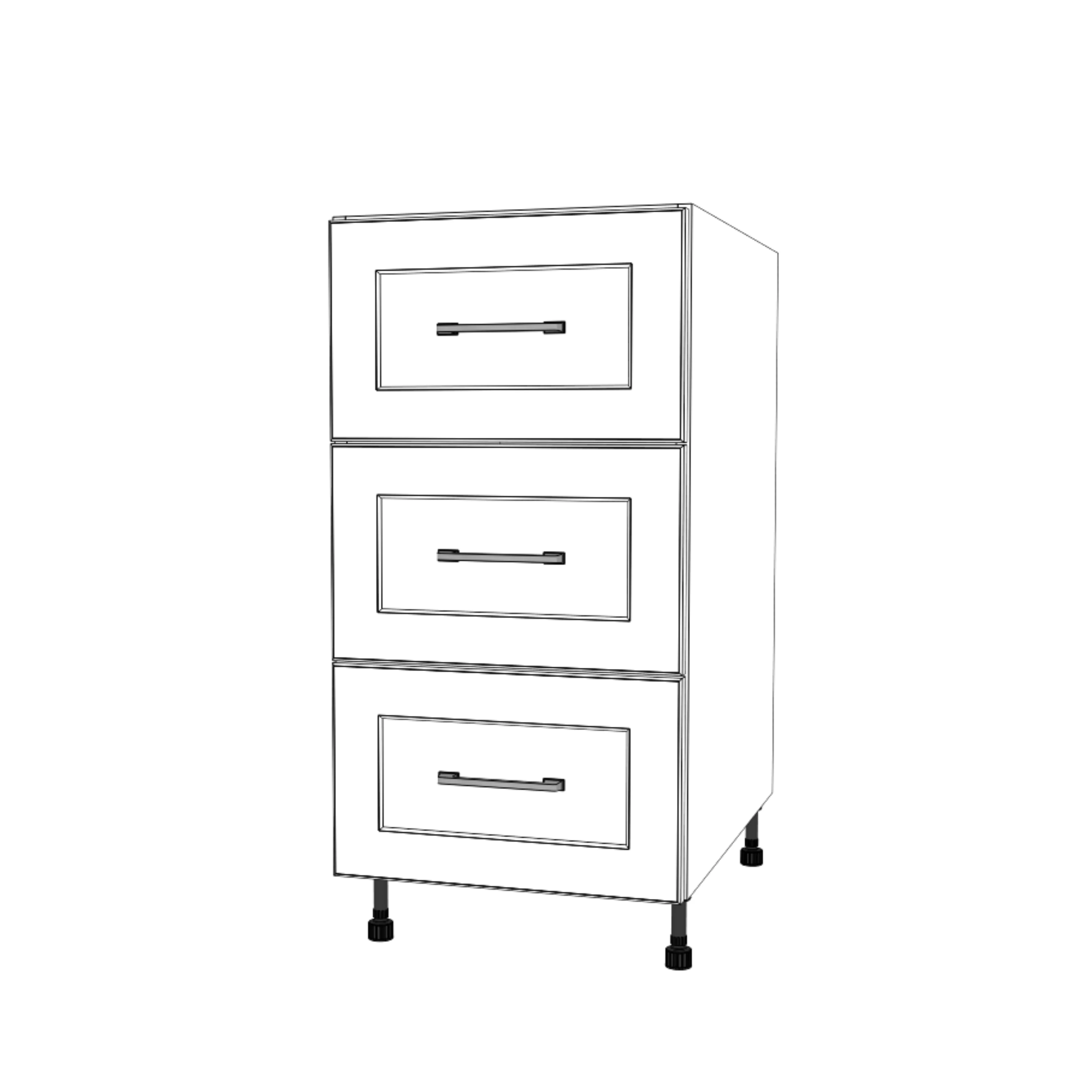 17" Wide Drawer Cabinet - Thermofoil Doors - Image 4