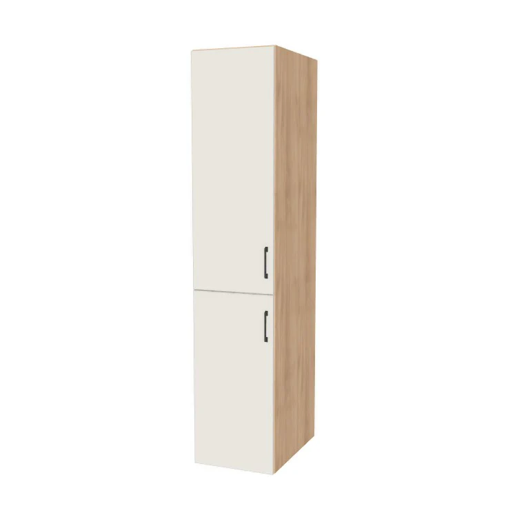 17" Wide Tall Pantry Cabinet - (Hardrock Maple Melamine Boxes - Flat Panel Doors) 24 D