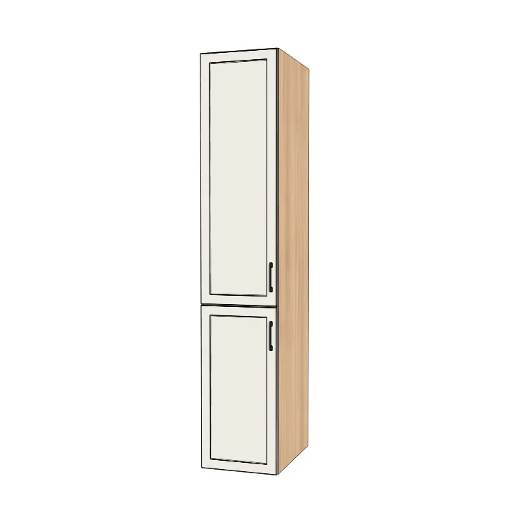 17" Wide Tall Pantry Cabinet - (Hardrock Maple Melamine Boxes - Thermofoil Doors) 24 D