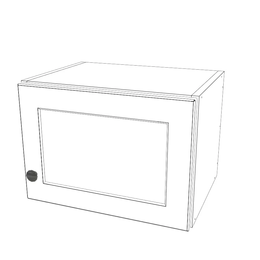 17" Wide x 12" High Wall Cabinet - (White Melamine Cabinets - Thermofoil Doors)