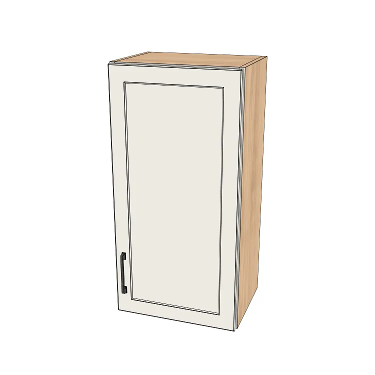17" Wide x 34" High Wall Cabinet - (Hardrock Maple Melamine Boxes - Thermofoil Doors)