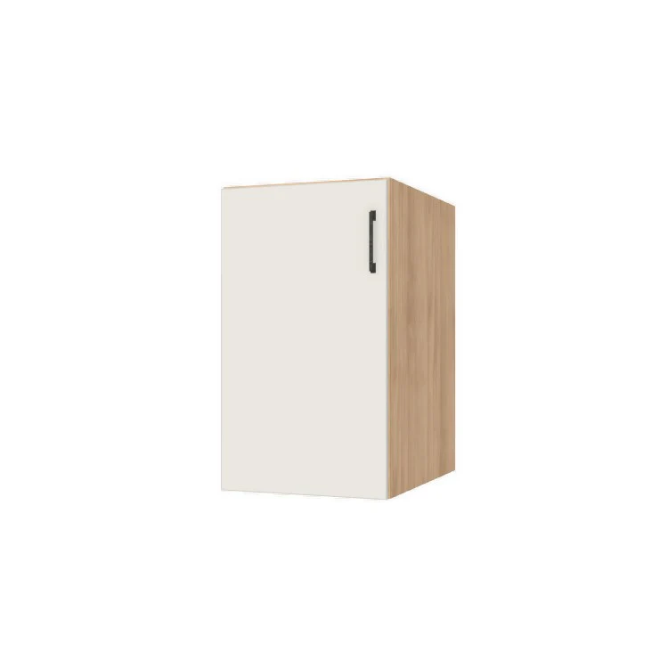 18" Wide Base Cabinet - (Hardrock Maple Melamine Boxes - Flat Panel Doors)