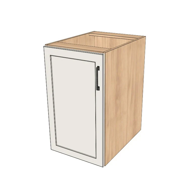 18" Wide Base Cabinet - (Hardrock Maple Melamine Boxes - Painted Doors)