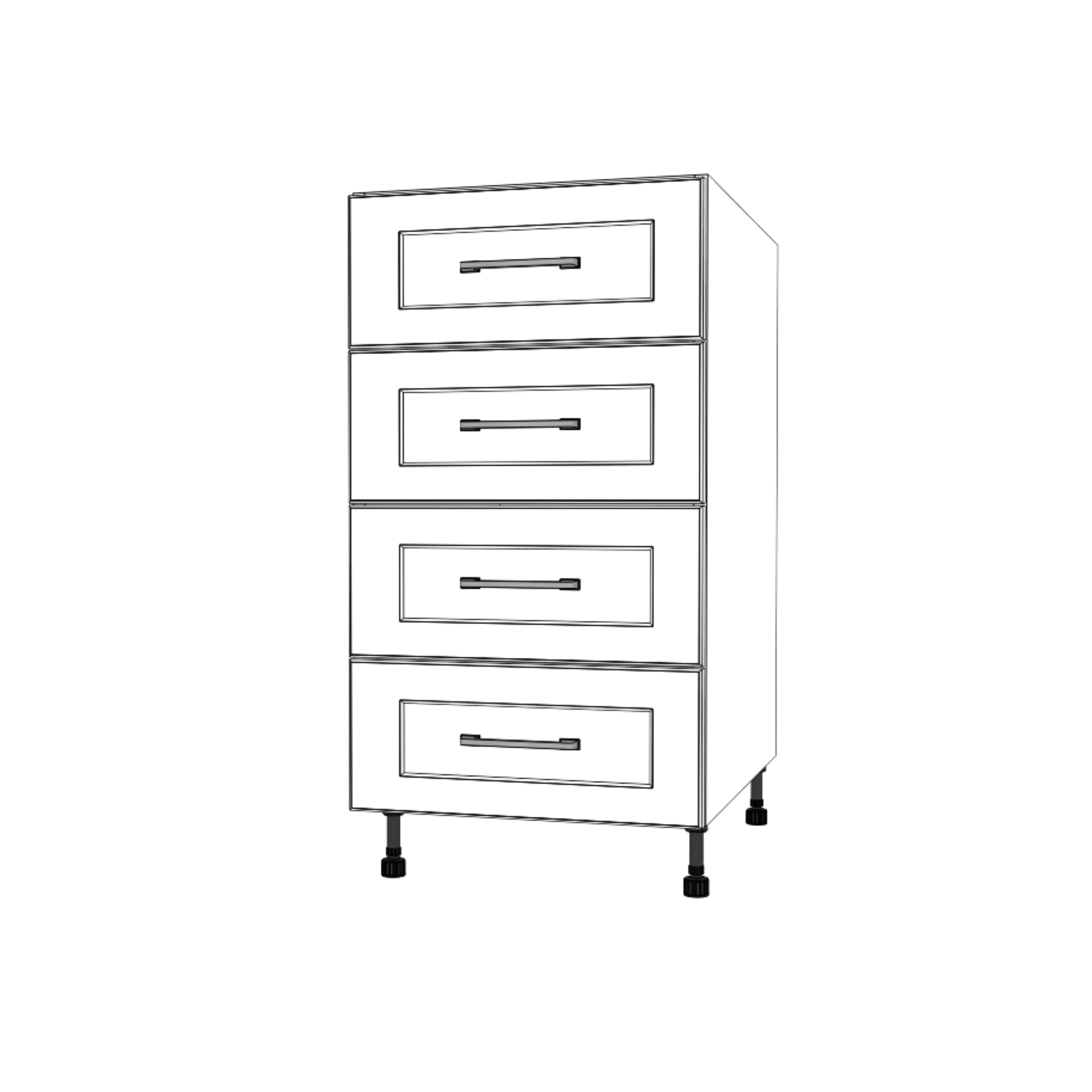 18" Wide Drawer Cabinet - Painted Doors - Image 3