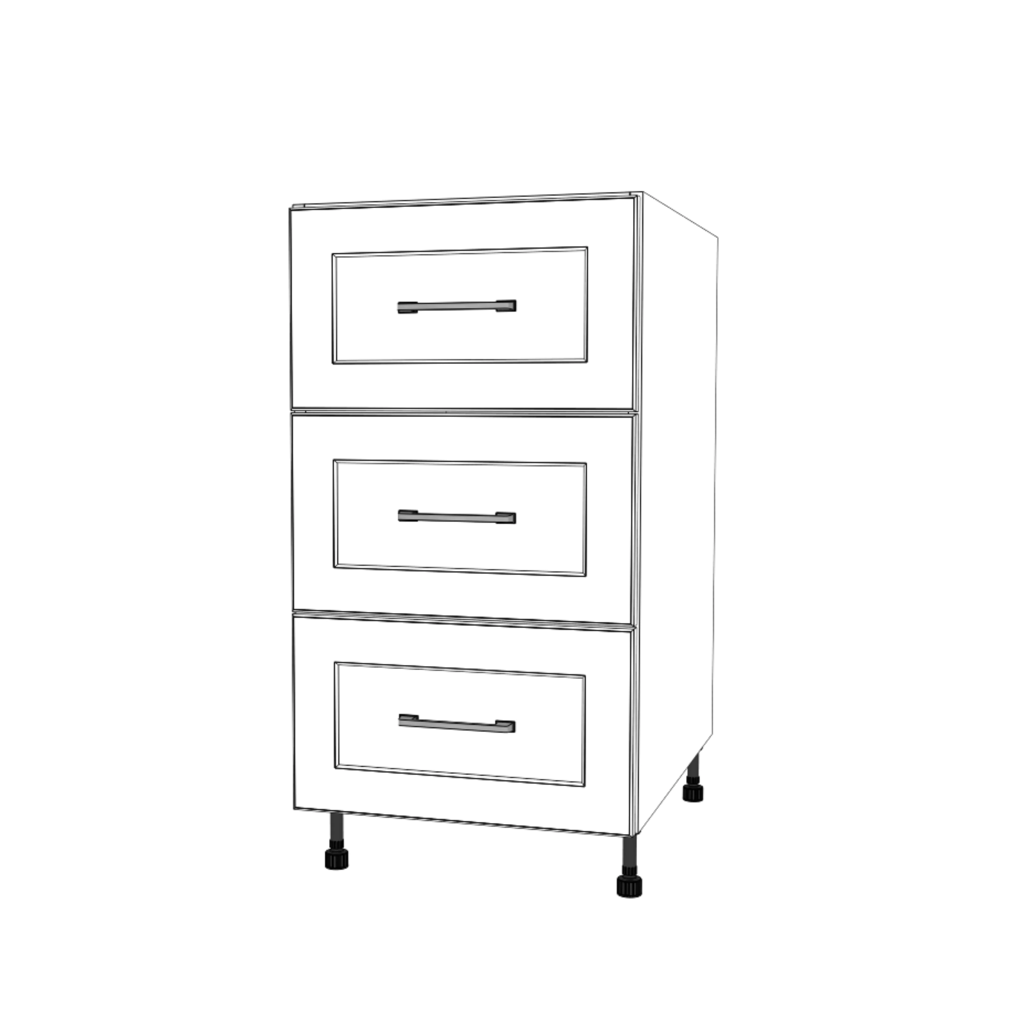 18" Wide Drawer Cabinet - Painted Doors - Image 4