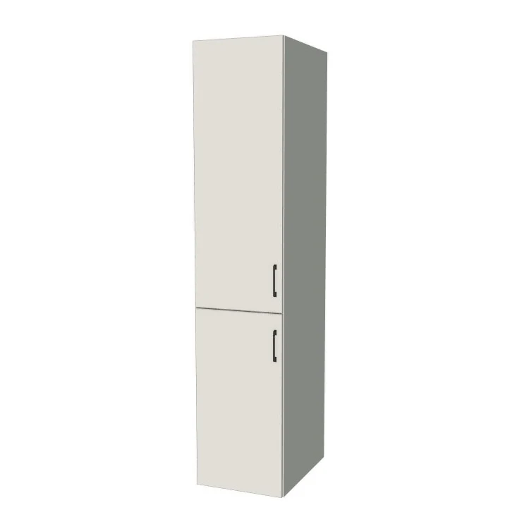 18" Wide Tall Pantry Cabinet - (White Melamine Boxes - Flat Panel Doors) 24 D