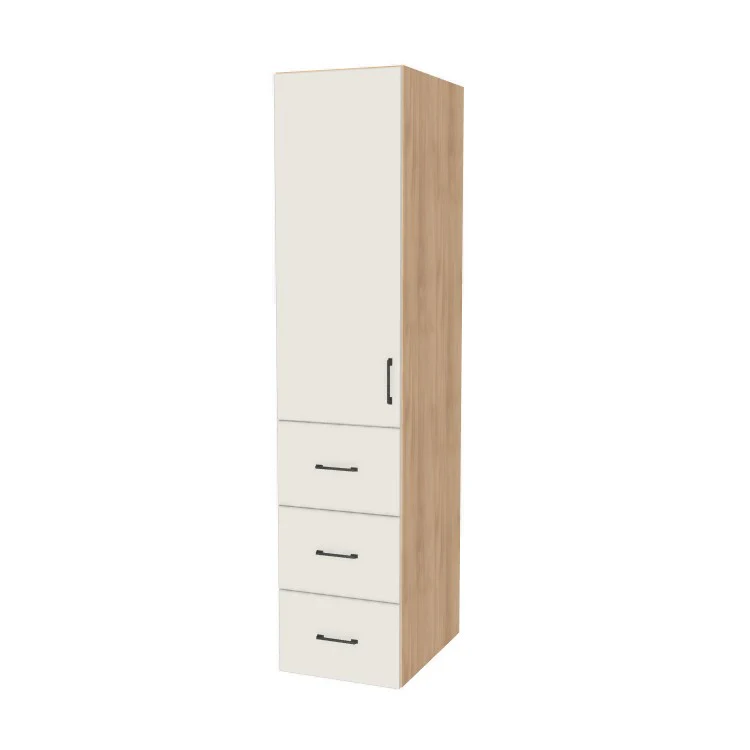 18" Wide Tall Pantry Cabinet with Drawer - (Ply Wood Boxes - Flat Panel Doors) 24 D