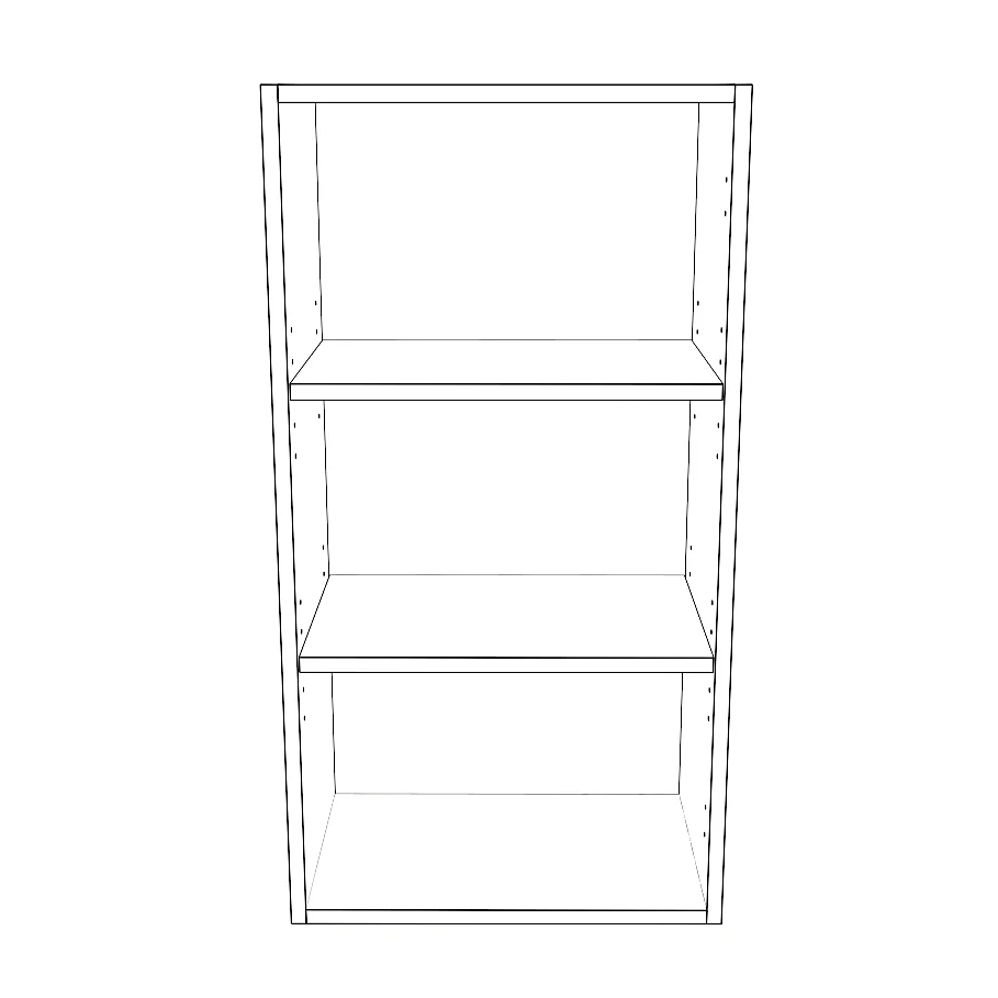 18" Wide x 34" High Wall Cabinet - Thermofoil Doors - Image 2
