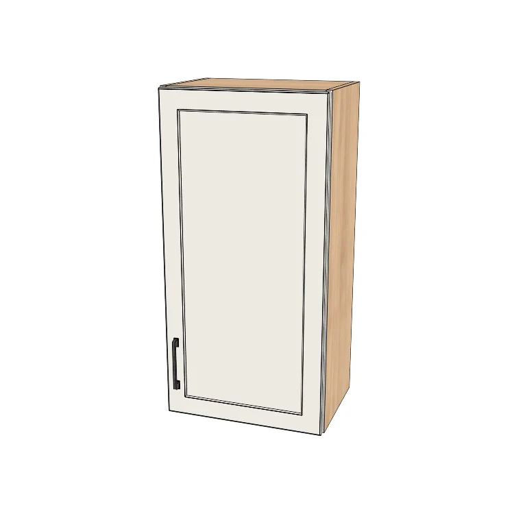 18" Wide x 36" High Wall Cabinet - (Hardrock Maple Melamine Boxes - Painted Doors)