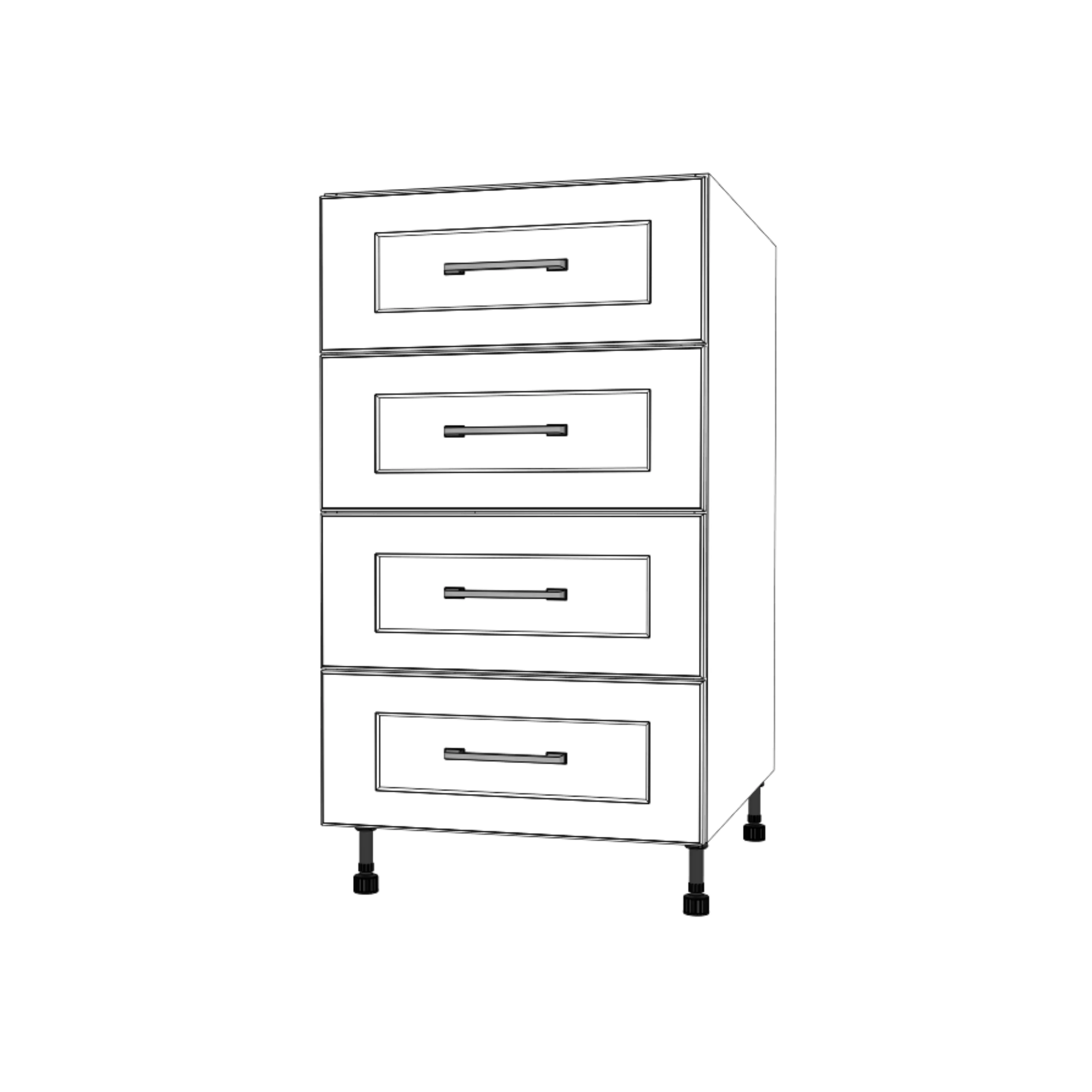 19" Wide Drawer Cabinet - Thermofoil Doors - Image 3