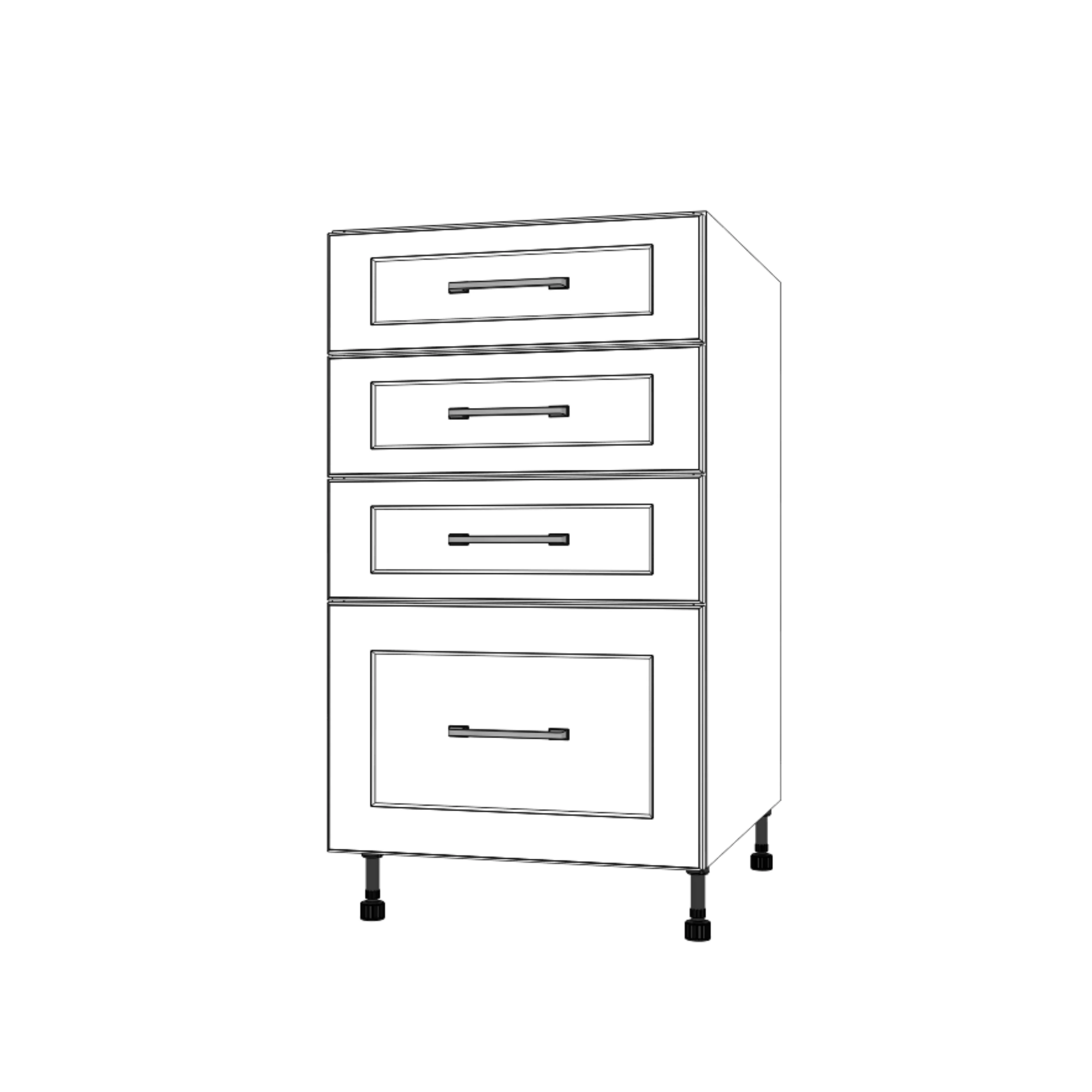 19" Wide Drawer Cabinet - Painted Doors - Image 2