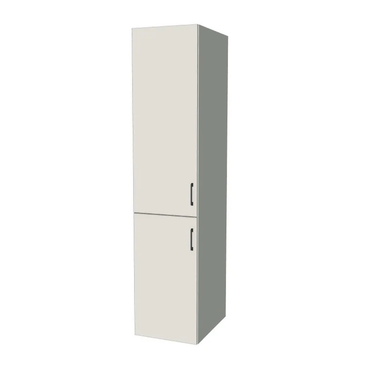19" Wide Tall Pantry Cabinet - (White Melamine Boxes - Flat Panel Doors) 24 D