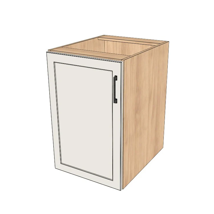 20" Wide Base Cabinet - (Hardrock Maple Melamine Boxes - Painted Doors)