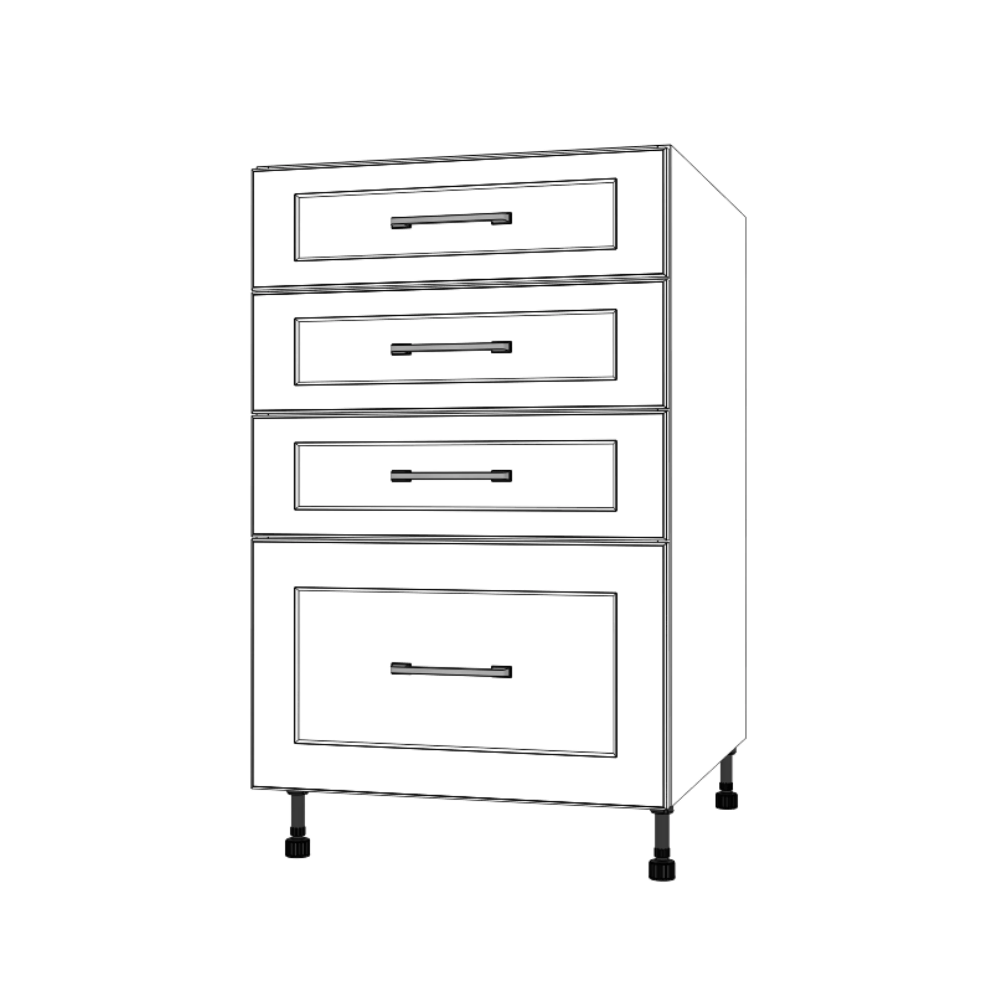 21" Wide Drawer Cabinet - Thermofoil Doors - Image 2