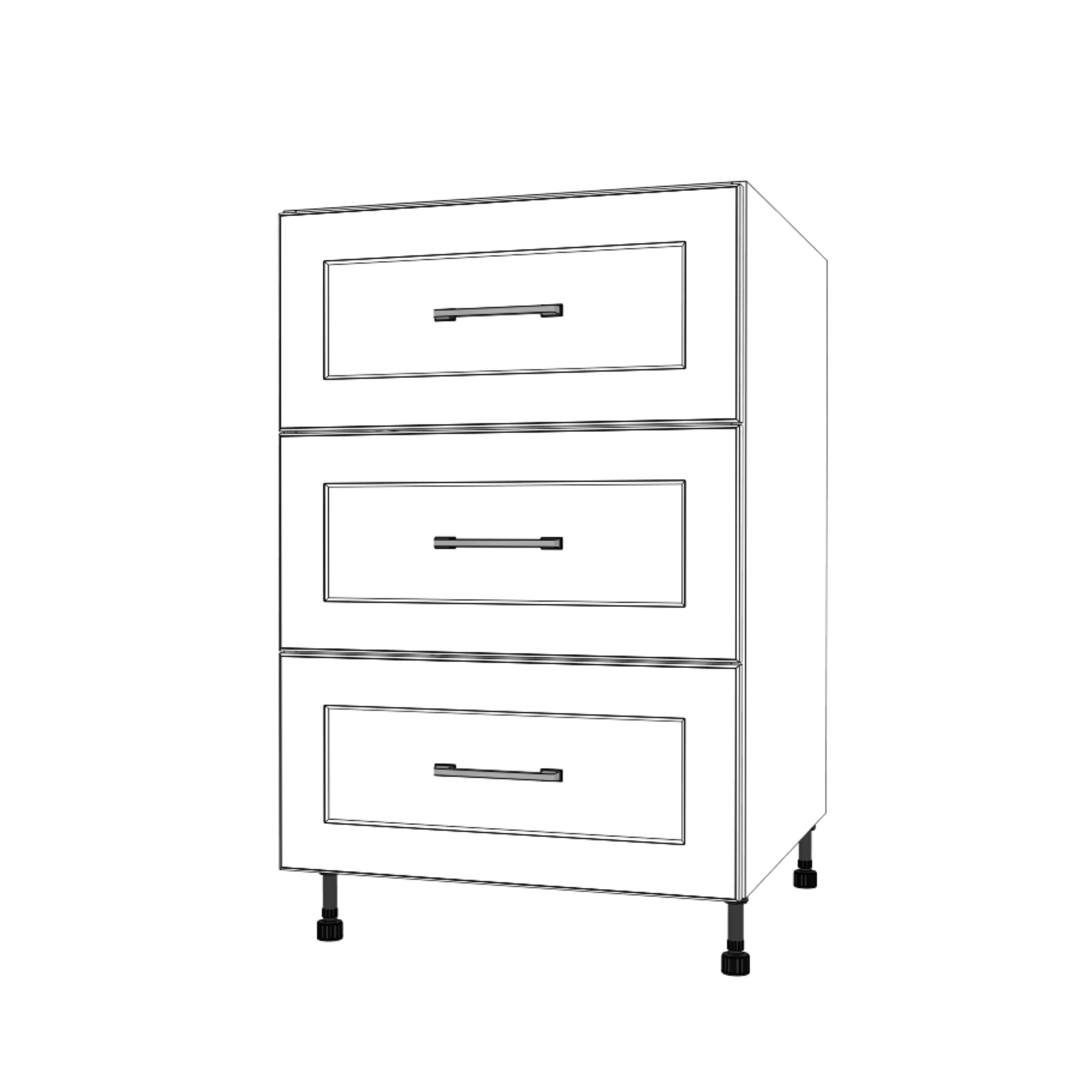 21" Wide Drawer Cabinet - Thermofoil Doors - Image 4