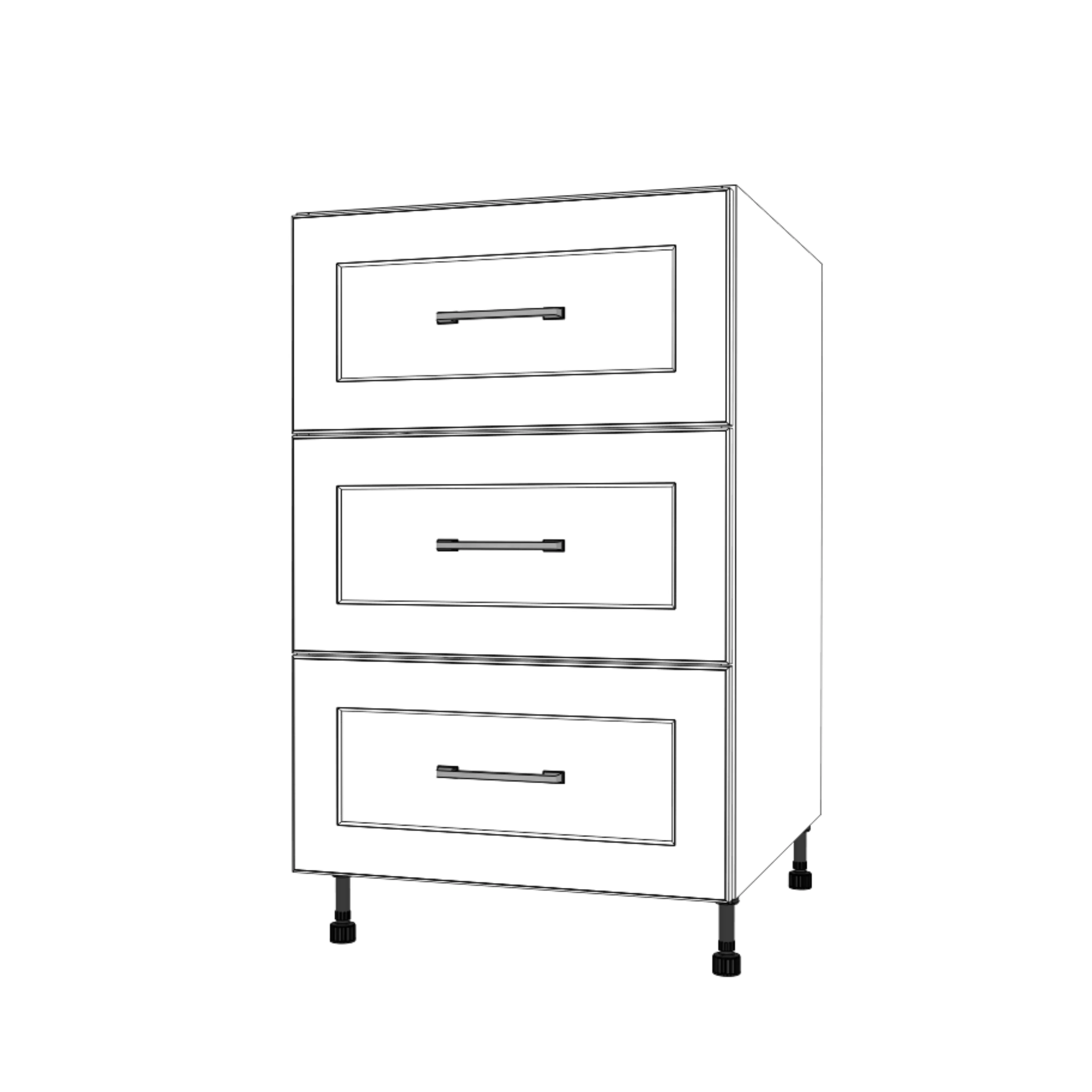 21" Wide Drawer Cabinet - Painted Doors - Image 4