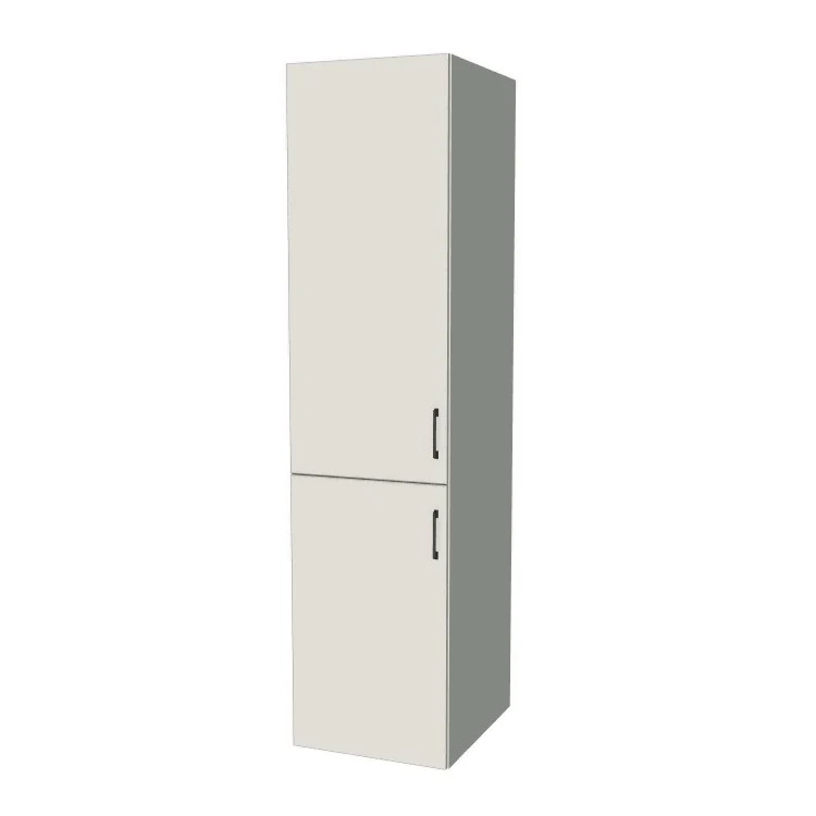 21" Wide Tall Pantry Cabinet - (White Melamine Boxes - Flat Panel Doors) 24 D