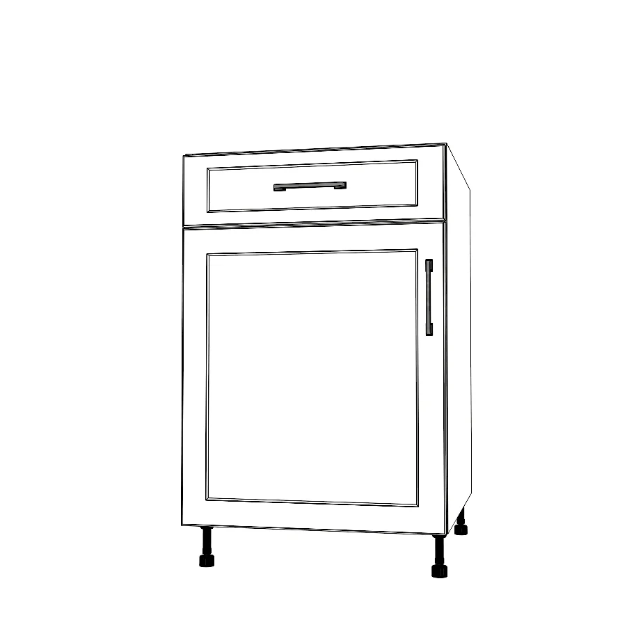 22" Wide Base Cabinet With Drawer On Top - Thermofoil Doors