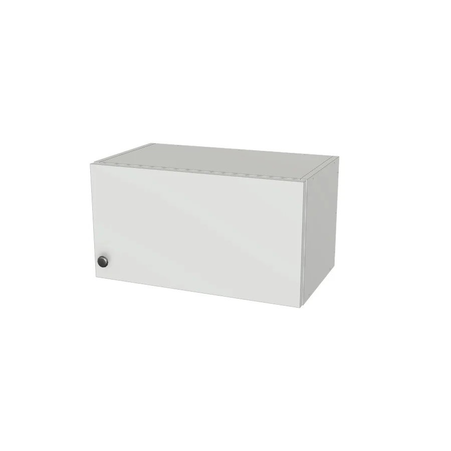 22" Wide x 12" High Wall Cabinet - (White Melamine Boxes - Flat Panel Doors)